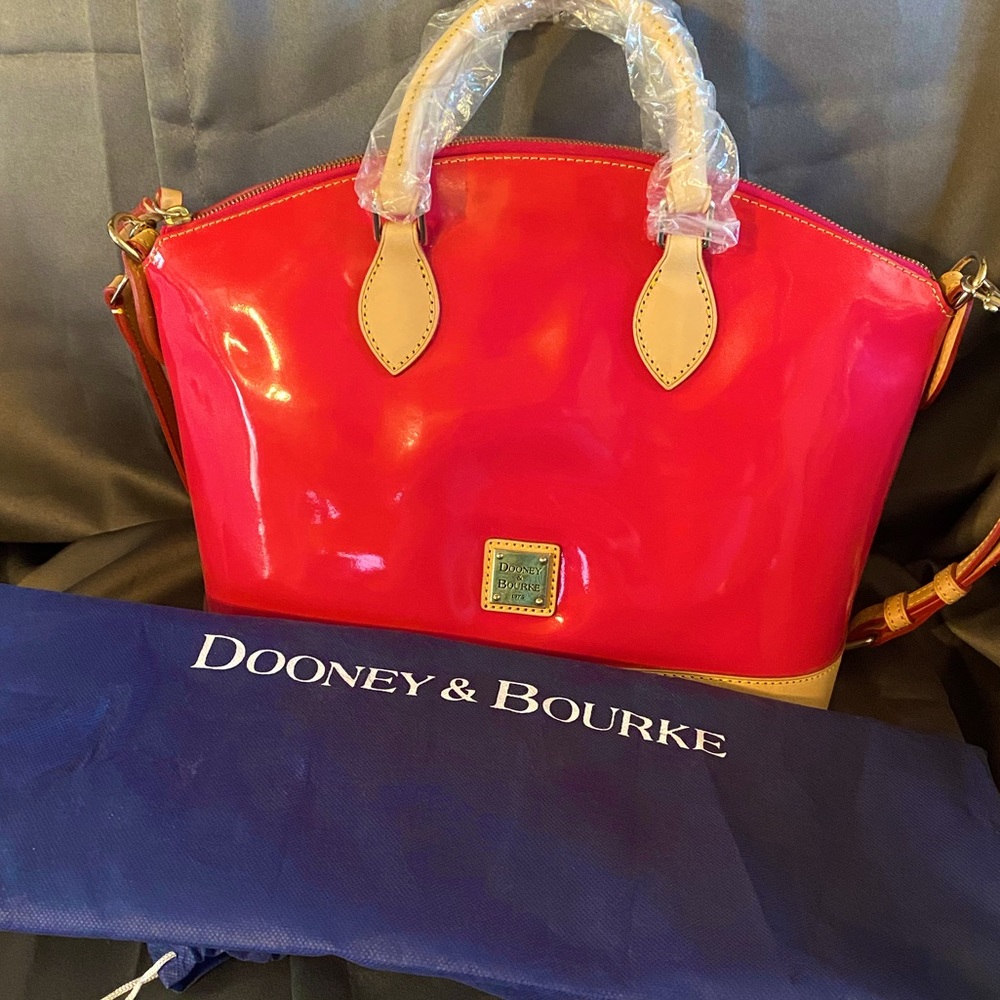 NWT Dooney & Bourke Pink Patent Leather Satchel